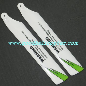 wltoys-v966 power star 1 helicopter parts main blades (white-green color)